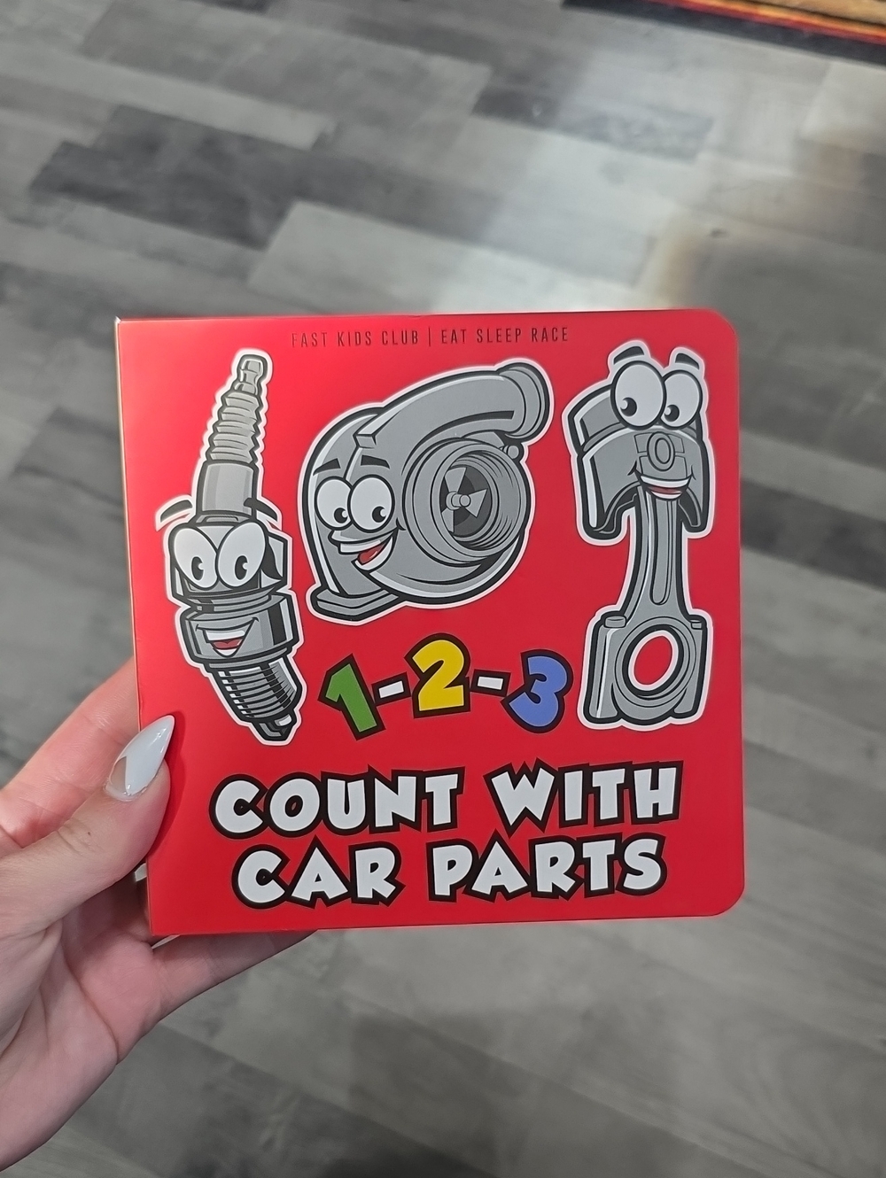 NWT, Count With Car Parts Board Book - Red